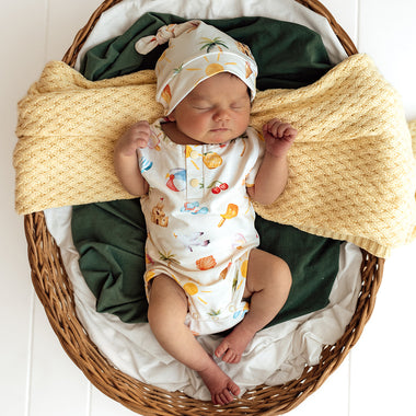Beach Fun Short Sleeve Organic Bodysuit | Snuggle Hunny