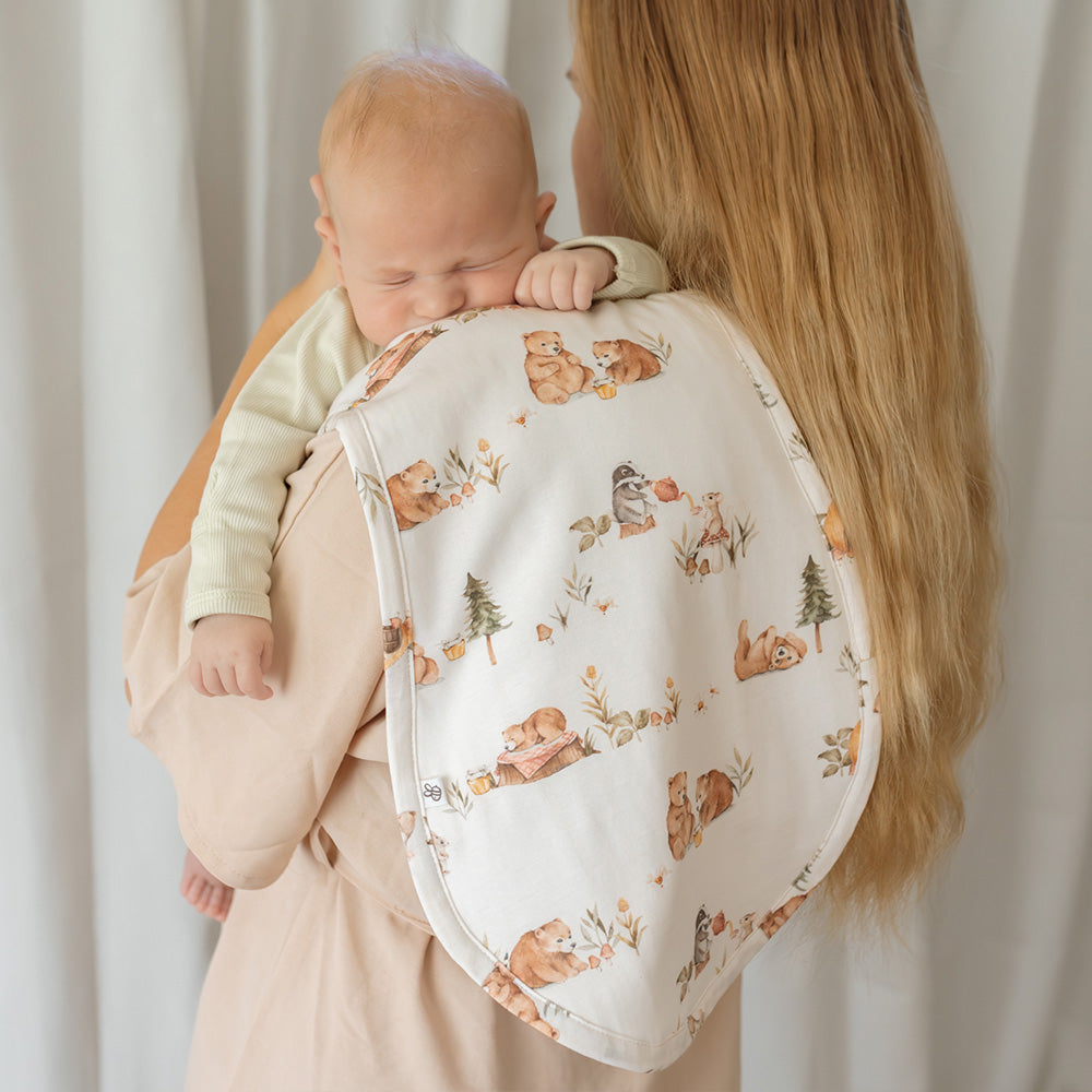 Bears Organic Cotton Burp Cloth - View 1