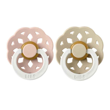 BIBS Boheme Night Glow Dummy 2 Pack - Blush/ Vanilla-Snuggle Hunny