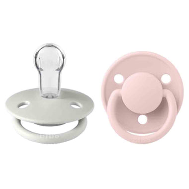 BIBS De Lux Silicone Dummy 2 Pack - Haze/ Blossom-Snuggle Hunny