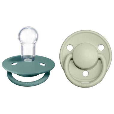 BIBS De Lux Silicone Dummy 2 Pack - Island Sea/ Sage-Snuggle Hunny