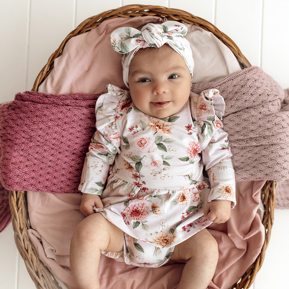 Birds & Blooms Long Sleeve Organic Dress - View 7