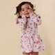 Birds & Blooms Long Sleeve Organic Dress - Thumbnail 4