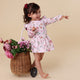 Birds & Blooms Long Sleeve Organic Dress - Thumbnail 6