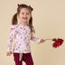 Birds & Blooms Organic Long Sleeve Top with Frill | Snuggle Hunny