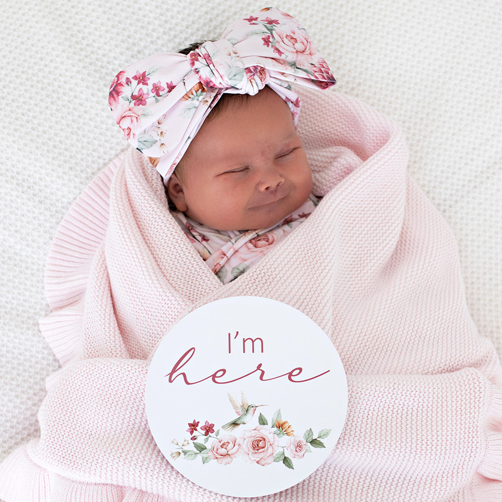 Birds & Blooms Organic Oversized Bow - View 4