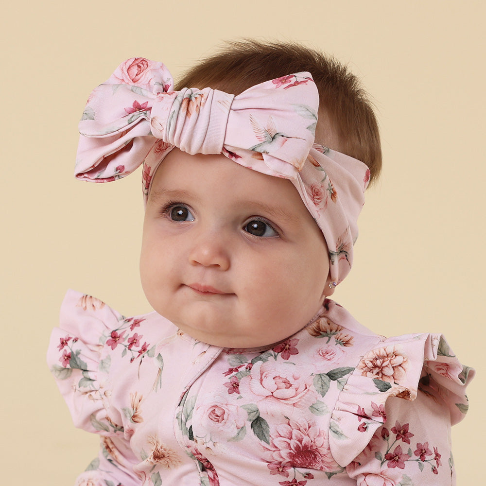 Birds & Blooms Organic Oversized Bow - View 6