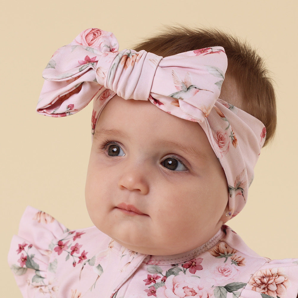 Birds & Blooms Organic Oversized Bow - View 3