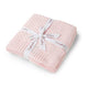 Blush Pink Diamond Knit Organic Baby Blanket - Thumbnail 2