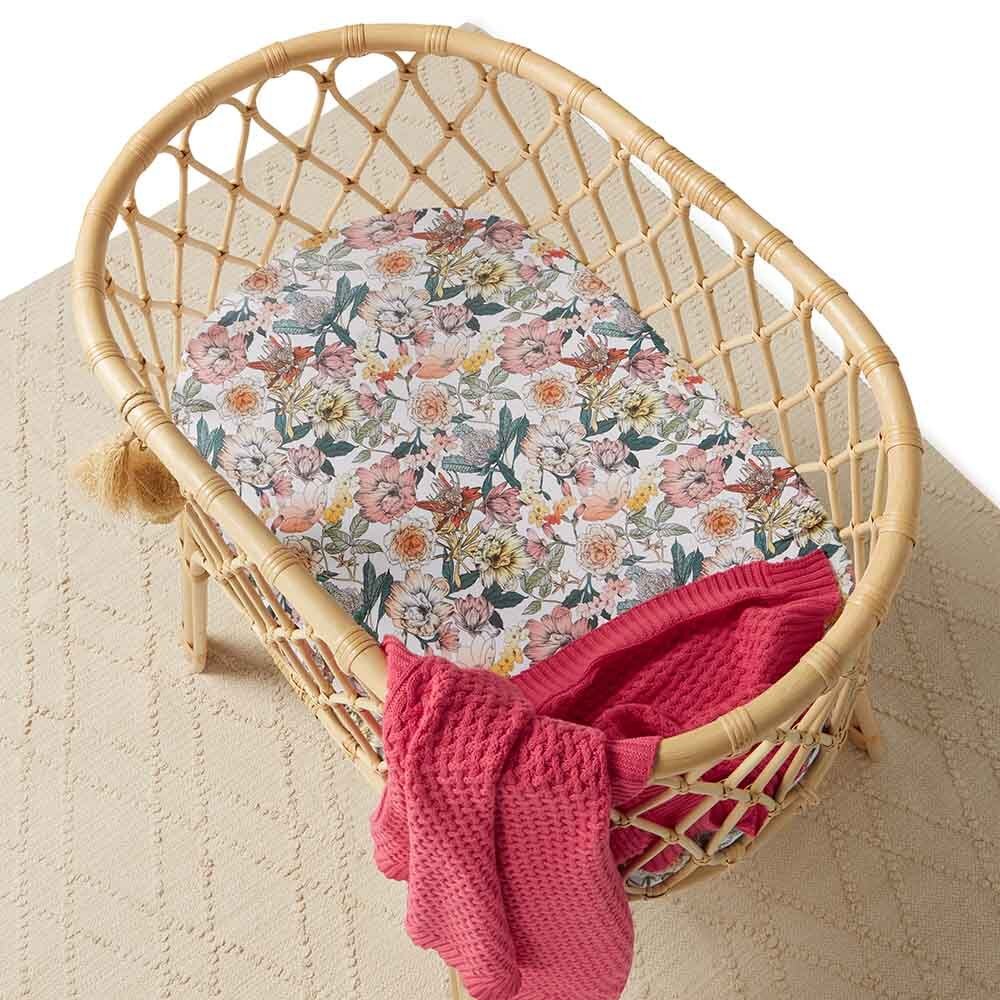 Hibiscus Diamond Knit Organic Baby Blanket - View 7