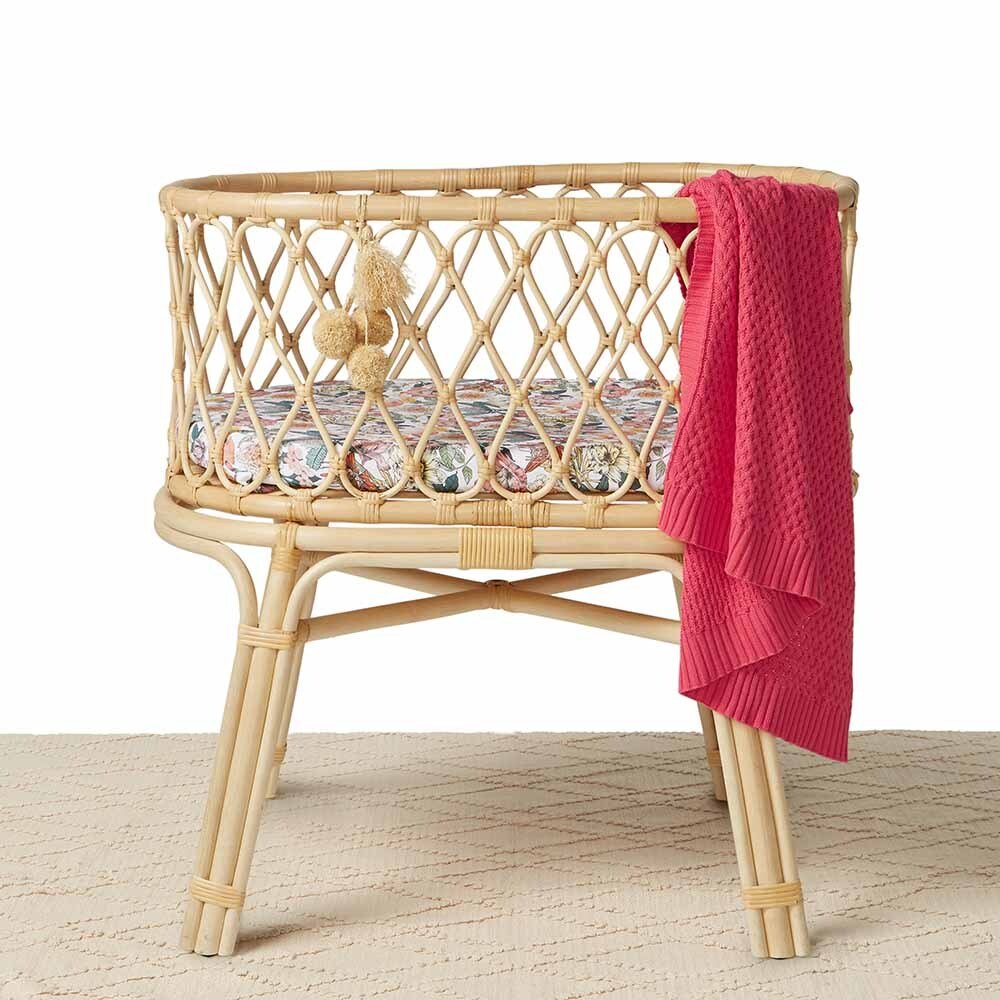 Hibiscus Diamond Knit Organic Baby Blanket - View 8