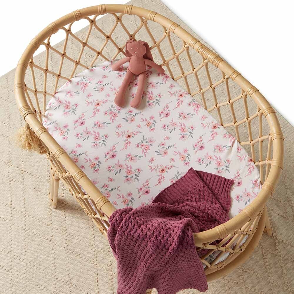 kmart woven plant stand Mauve Knitted Baby Cot Blanket