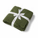 Olive Diamond Knit Organic Baby Blanket - Thumbnail 2