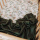 Olive Diamond Knit Organic Baby Blanket - Thumbnail 5