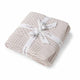 Warm Grey Diamond Knit Organic Baby Blanket - Thumbnail 2