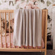 Warm Grey Diamond Knit Organic Baby Blanket - Thumbnail 3