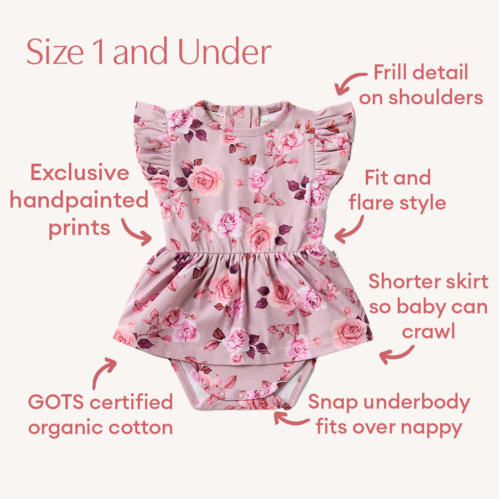 Blossom Short Sleeve Organic Dress - View 4