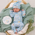 Blue Little Subs Organic Snugglesuit Convertible Romper | Snuggle Hunny
