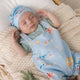 Blue Little Subs Organic Snuggle Overall Shorts - Thumbnail 7