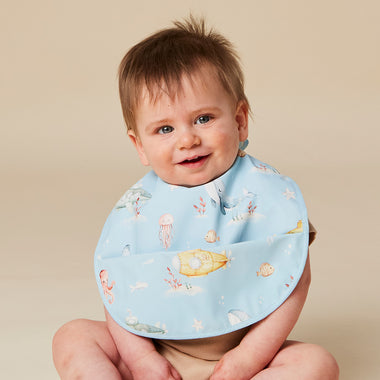 Blue Little Subs Snuggle Bib | Snuggle Hunny
