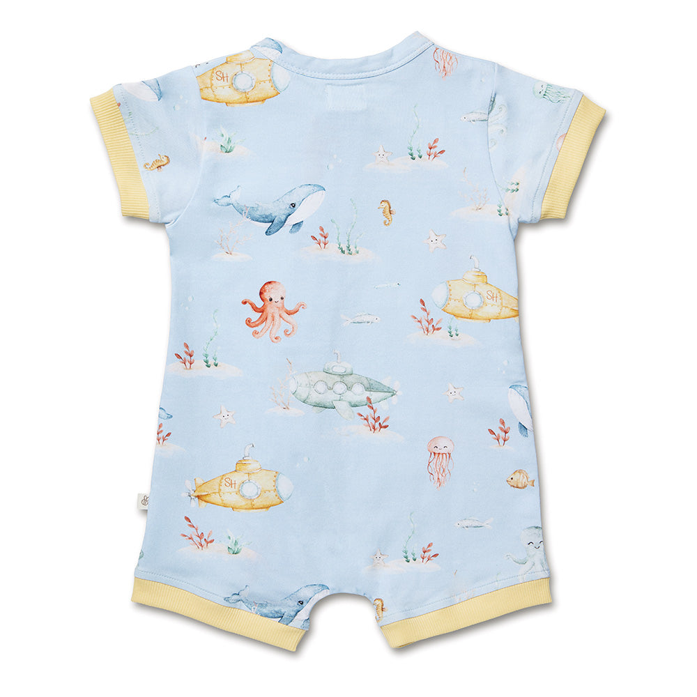 Blue Little Subs Organic Snuggle Shortie - View 8