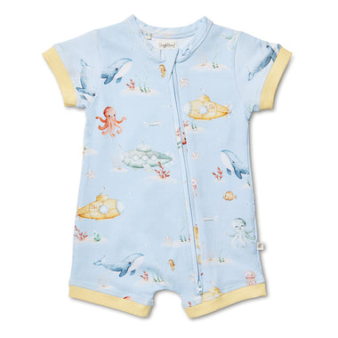 Blue Little Subs Organic Snuggle Shortie | Snuggle Hunny
