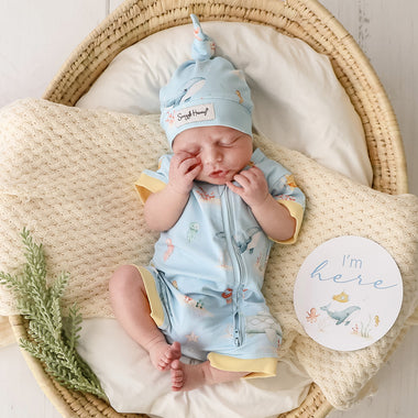 Blue Little Subs Organic Snuggle Shortie | Snuggle Hunny