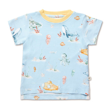 Blue Little Subs Organic Short Sleeve T-Shirt | Snuggle Hunny