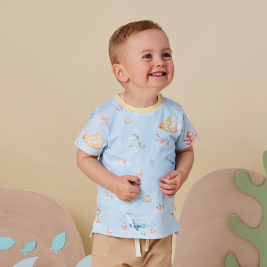 Blue Little Subs Organic Short Sleeve T-Shirt | Snuggle Hunny