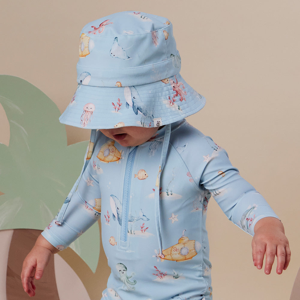 Blue Little Subs Swim Hat - View 3