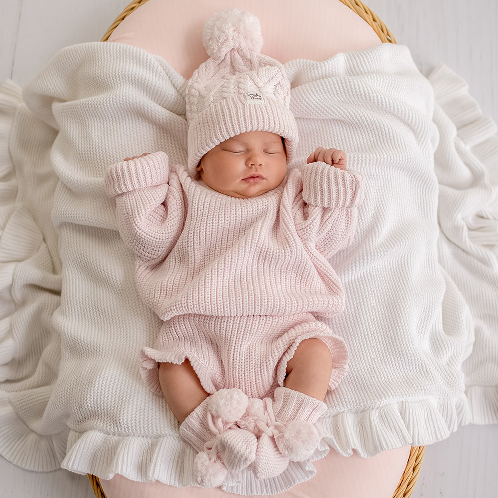 Blush Pink Organic Cotton Knit Bloomers - View 5