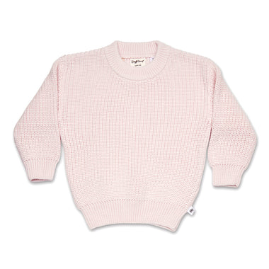 Blush Pink Oversized Cotton Knit Jumper | Snuggle Hunny