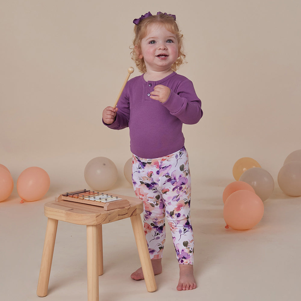 Blushing Beauty Organic Leggings - View 1