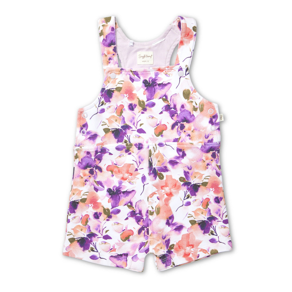 Blushing Beauty Organic Snuggle Overall Shorts - View 2