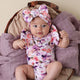 Blushing Beauty Short Sleeve Organic Bodysuit with Frill - Thumbnail 4