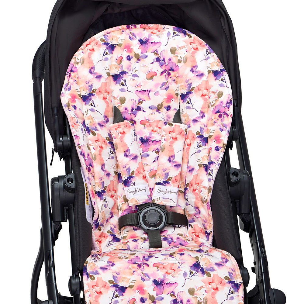 Bundle - Blushing Beauty Pram Liner & Strap Cover Set - View 5