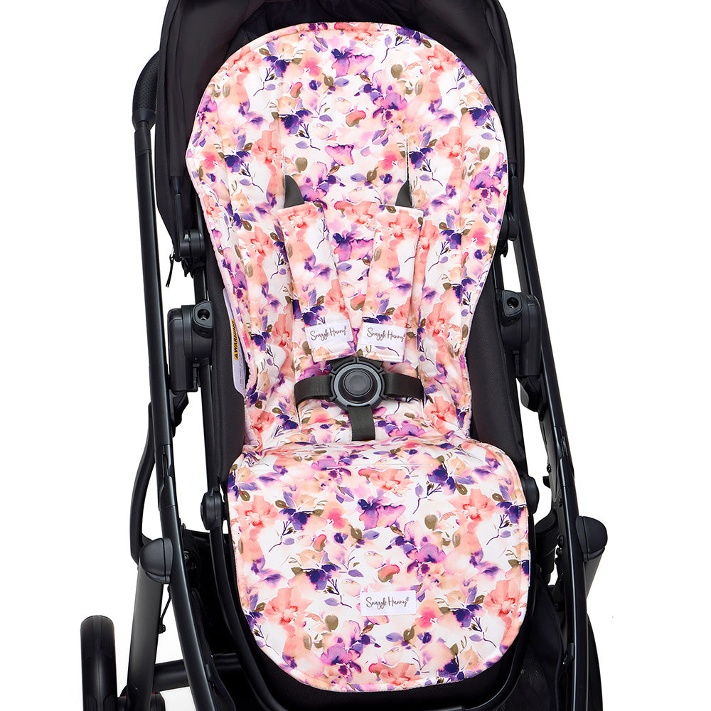 Bundle - Blushing Beauty Pram Liner & Strap Cover Set - View 3