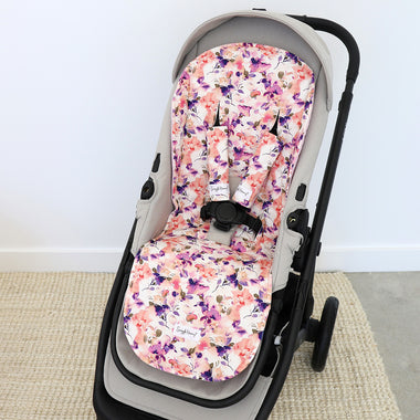 Blushing Beauty Reversible Pram Liner & Strap Cover Set | Snuggle Hunny