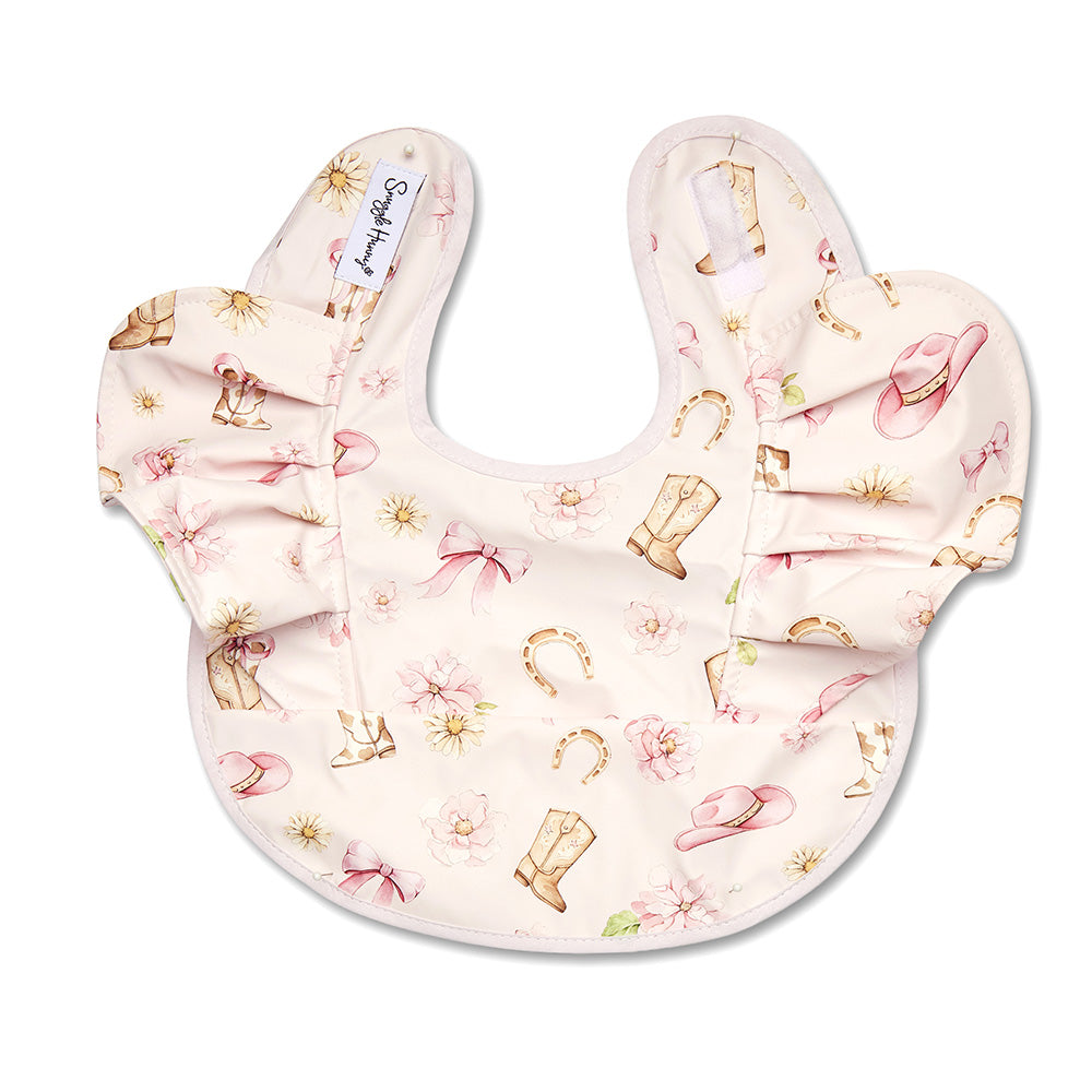 Boots & Bows Frill Snuggle Bib - View 2