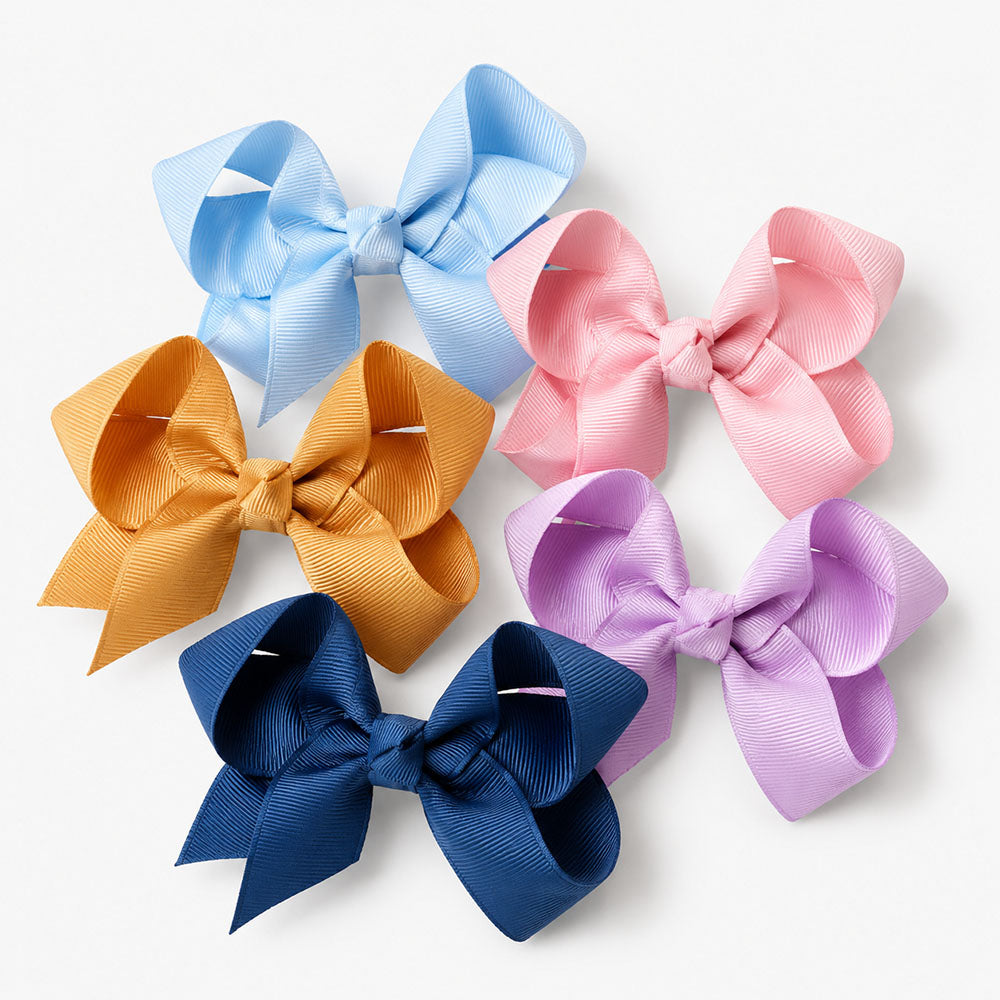 Bow Hair Clip 5 Pack - Pick Your Colours - View 1