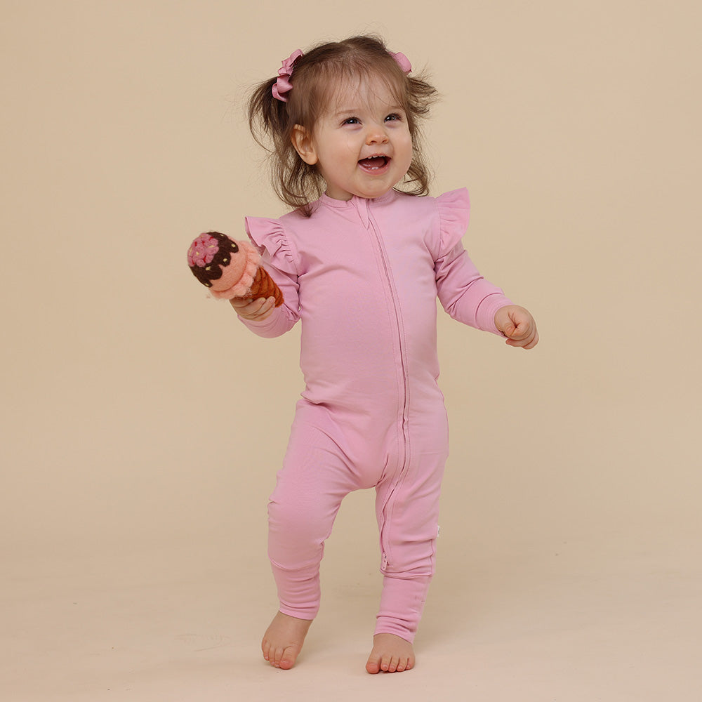 Bubblegum Organic Snugglesuit Convertible Romper - View 1