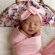 Bubblegum Organic Jersey Wrap & Topknot Set - Thumbnail 4
