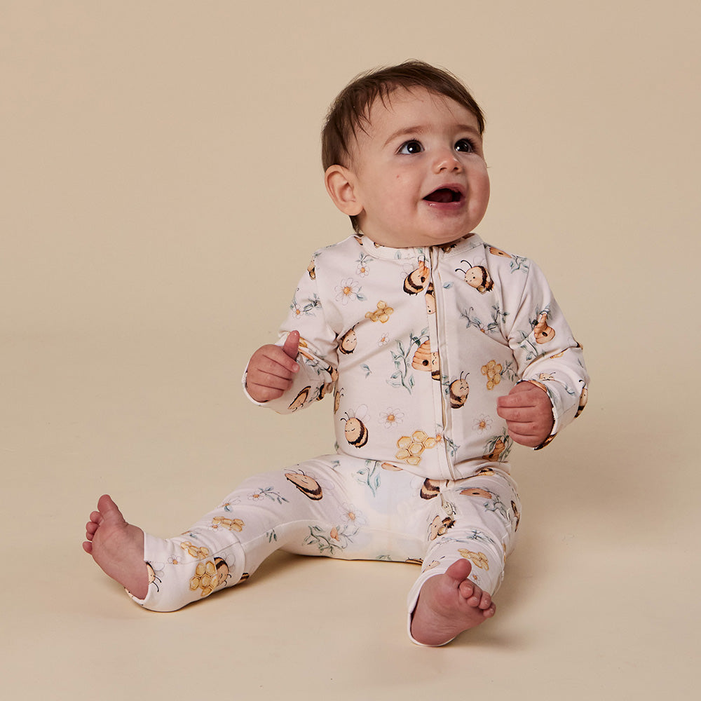 Bumblebees Organic Snugglesuit Convertible Romper - View 4
