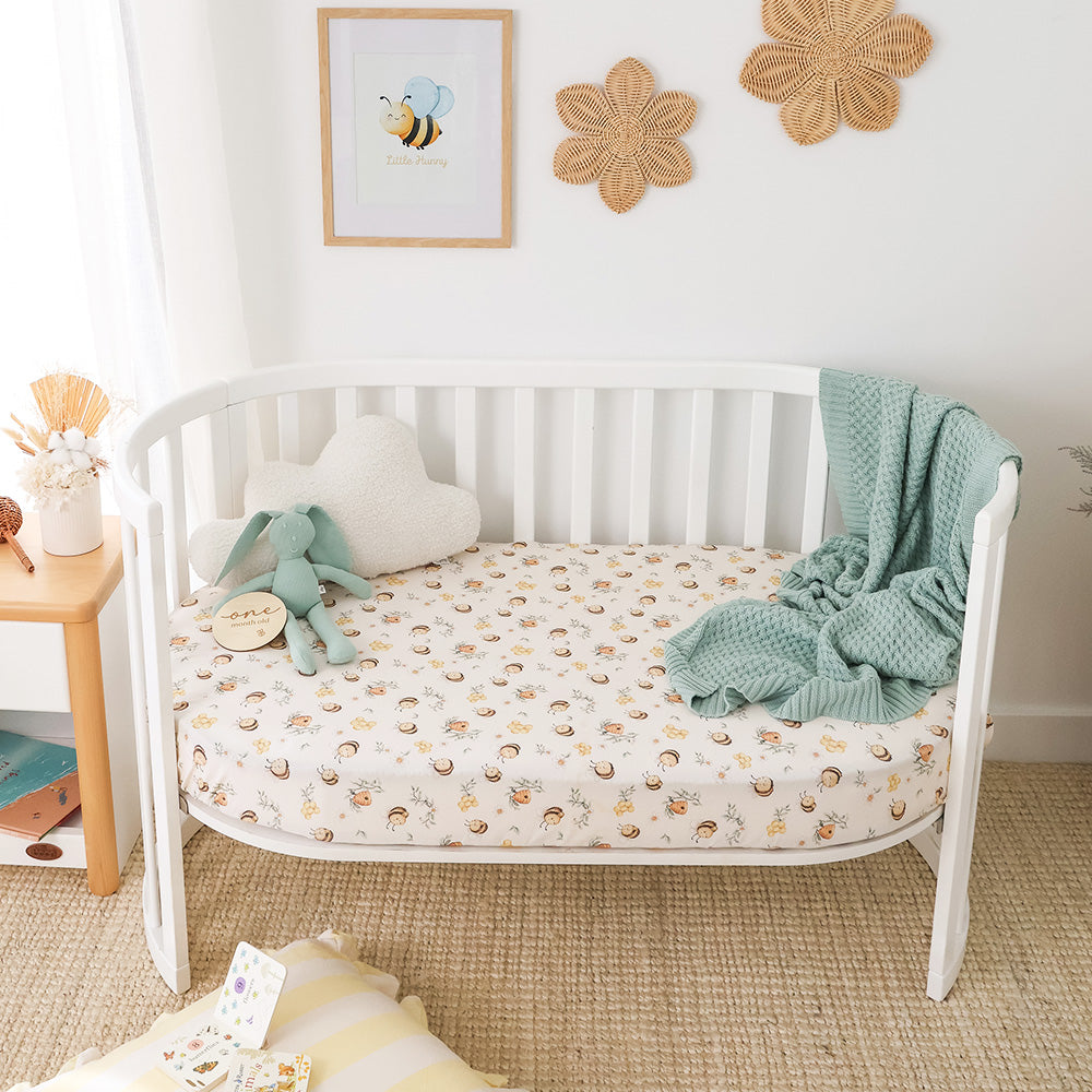 Bumblebees Organic Fitted Cot Sheet - View 3