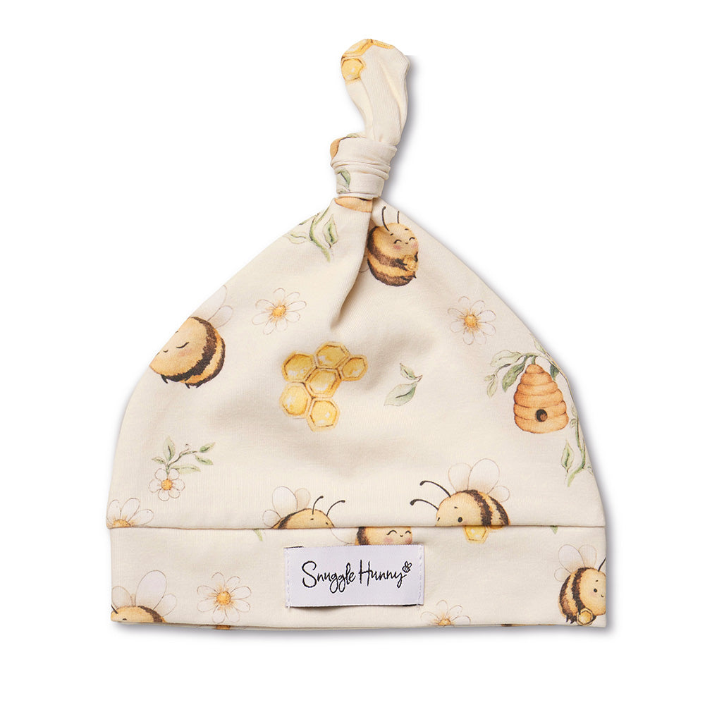 Bumblebees Organic Knotted Beanie - View 2