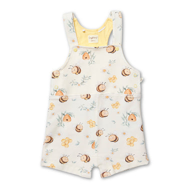 Bumblebees Organic Snuggle Overall Shorts | Snuggle Hunny