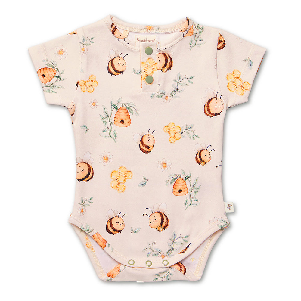 Bumblebees Short Sleeve Organic Bodysuit - View 2