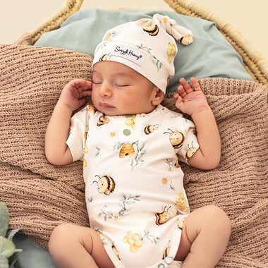 Bumblebees Short Sleeve Organic Bodysuit | Snuggle Hunny