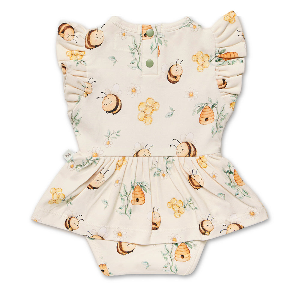 Bumblebees Short Sleeve Organic Dress - View 6