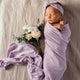 Lilac Baby Jersey Wrap & Topknot Set - Thumbnail 1